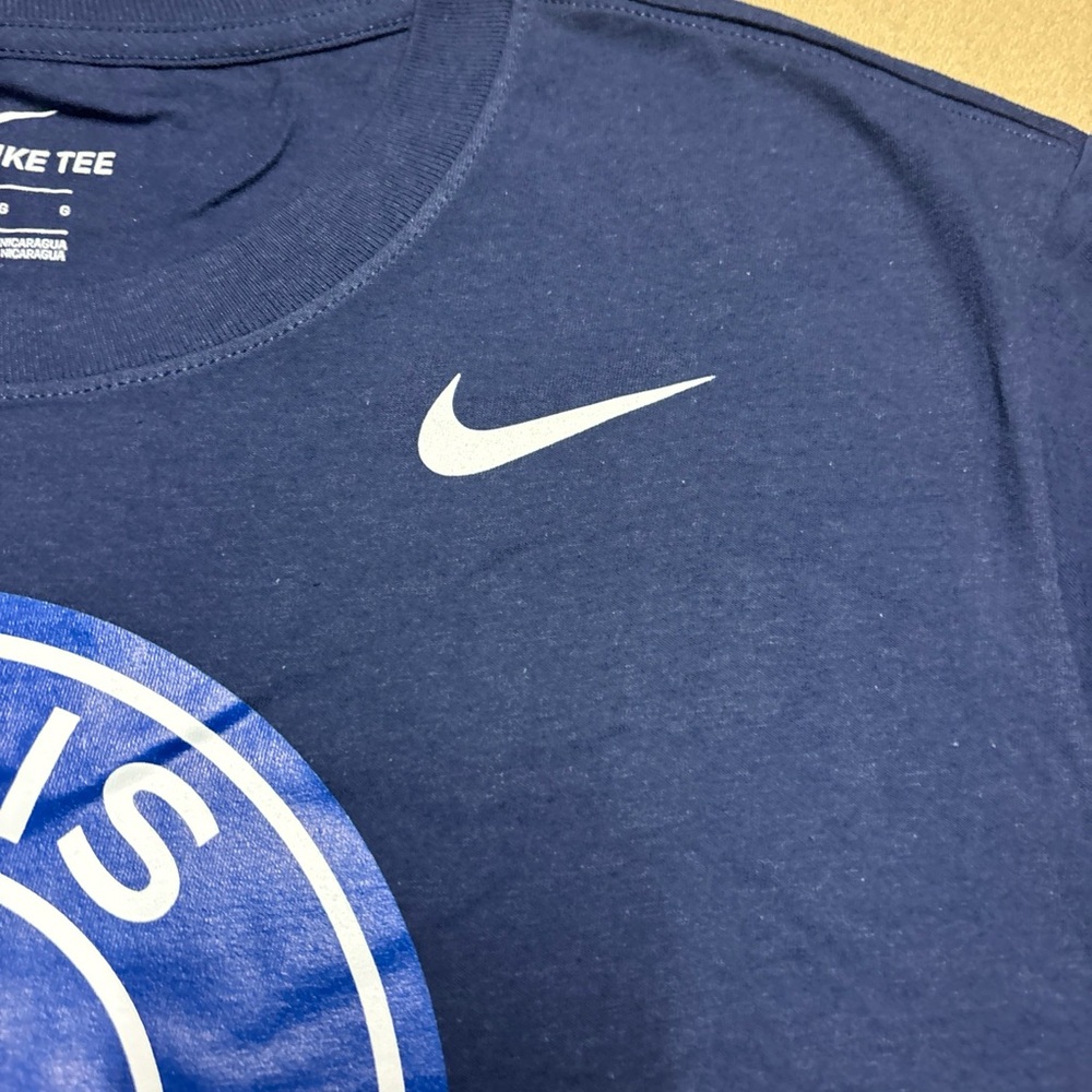 New Nike T-Shirt Men's Large Paris Saint Germain Navy Blue Soccer L Tee NWT PSG - Picture 5 of 7